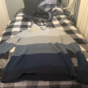 Gray and blue ombré sweater